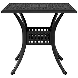 Acheter vidaXL Table de jardin noir 80x80x75 cm aluminium coulé