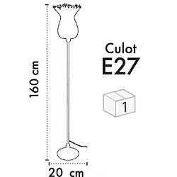 Acheter Sampa Helios Lampadaire Hawai 160cm métal noir bambou naturel compatible LED