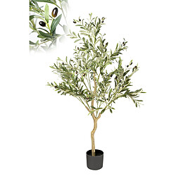 Arbre décoratif Romimex Plastique Olivier 80 x 130 x 90 cm 90 x 130 x 80 cm