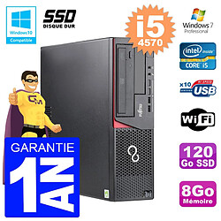 PC Fujitsu Esprimo E720 E85+ DT i5-4570 RAM 8Go Disque 120 Go SSD Wifi W7 · Occasion 