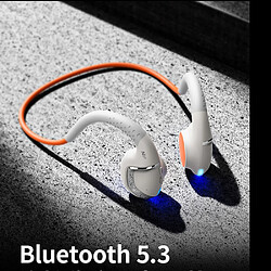 General Casque à conduction osseuse Bluetooth double microphones antibruit - Casque à oreille ouverte sans fil, étanche Ipx7 écouteurs pour la course à pied, le cyclisme, l'entraînement(noir)