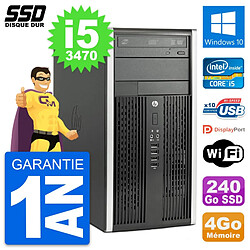 PC Tour HP Compaq Pro 6300 CMT Intel i5-3470 RAM 4Go SSD 240Go Windows 10 Wifi - Occasion