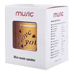 Wewoo Mini enceinte Bluetooth jaune Mini Haut-Parleur Stéréo Portable, avec Microphone Intégré et RVB LED, Appels Mains Libres & Carte TF & AUX IN, Distance Bluetooth: 10m pas cher