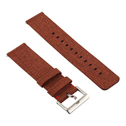 Wewoo Bracelet pour montre connectée Dragonne en toile mode simple Fitbit Versa / 2 Marron