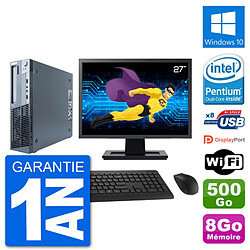 PC Lenovo M91p SFF Ecran 27" Intel G630 RAM 8Go Disque 500Go Windows 10 Wifi · Occasion 