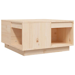 ComfortXL Table Basse 60x61x32,5 Cm Bois Massif De Pin 