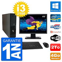 PC Fujitsu E910 DT Ecran 19" Intel i3-2100 RAM 4Go Disque 2To Windows 10 Wifi · Occasion 