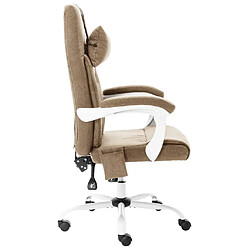 Avis Maison Chic Chaise Gaming | Chaise de bureau Ergonomique Fauteuil de massage Taupe Tissu -GKD60244