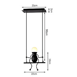 Stoex Lot de 2 Moderne Suspension Créatif Poupée Fer Gens Balançoire Enfants Lampe sus pas cher