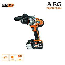 Perceuse à percussion AEG 18V Li-ion - 2 batteries 4.0Ah - 1 chargeur 80min - BSB 18 LI-402C 