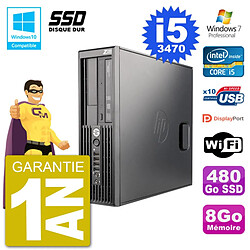 PC HP WorkStation Z220 SFF Core i5-3470 RAM 8Go SSD 480Go Graveur DVD Wifi W7 - Occasion