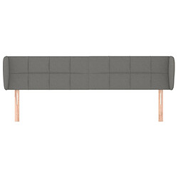 Avis Maison Chic Tête de lit scandinave avec oreilles,meuble de chambre Gris foncé 183x23x78/88 cm Tissu -MN49265