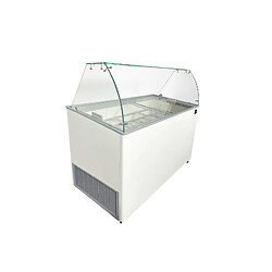 Vitrine à Glace 10 x 5 litres Tenerife Blanche - Combisteel 