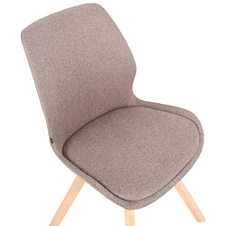 Acheter Decoshop26 Lot de 2 chaises de salle à manger en tissu taupe style scandinave pieds bois CDS101132