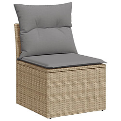 Avis vidaXL Salon de jardin avec coussins 6pcs mélange beige résine tressée