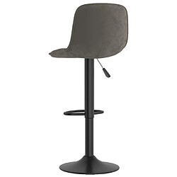 Acheter vidaXL Tabouret de bar Gris foncé Velours