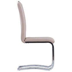 Acheter Decoshop26 Lot de 4 chaises de salle à manger cuisine cantilever design moderne synthétique cappuccino CDS021356