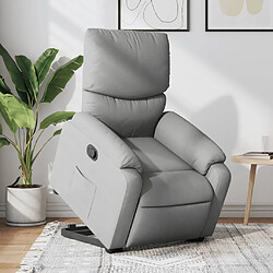 Maison Chic Fauteuil Relax pour salon, Fauteuil inclinable Gris clair Tissu -GKD41791