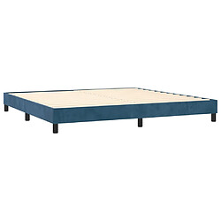 Avis vidaXL Sommier à lattes de lit et matelas Bleu foncé 200x200cm Velours