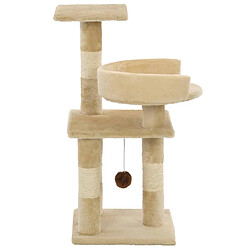 Avis Arbre à chat avec griffoirs,niche pour chat en sisal 65 cm Beige -MN26890