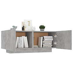 Avis vidaXL Table de chevet gris béton 100x35x40 cm bois d'ingénierie