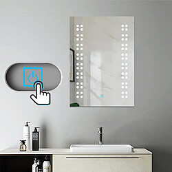 Avis Miroir de salle de bain avec lumières Led 39x45cm (LxH)