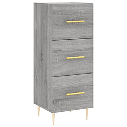 vidaXL Buffet Sonoma gris 34,5x34x90 cm Bois d'ingénierie