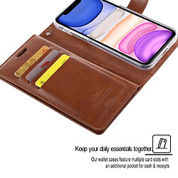 Wewoo Coque Pour iPhone 11 Etui à rabat en cuir avec support emplacements cartes et porte-monnaie Vin pas cher