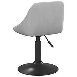 Acheter vidaXL Chaises pivotantes à manger lot de 4 gris clair velours