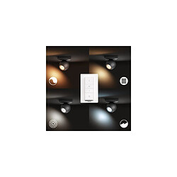 Avis Philips Hue Plafonnier White Ambiance Buckram 1 Spot GU10 Hue Noir