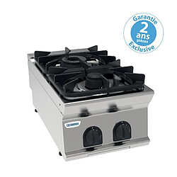 TECNOINOX Plaque de cuisson - top 2 feux super vifs gaz - gamme 700