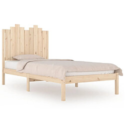 Maison Chic Lit Moderne Chambre - Cadre/structure de lit pour adulte Bois de pin massif 100x200 cm -MN36391