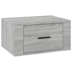 Maison Chic Table de chevet murale - Table de Nuit Sonoma gris 50x36x25 cm