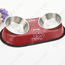 Avis Tech Discount TD® Fontaine à boire chien fournitures Pet double bol riz bol Teddy animal automatique chien bol chien nourriture bol alimentation