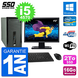 PC Tour HP 400 G1 Ecran 19" Intel Core i5-4570 RAM 16Go SSD 2To Windows 10 Wifi · Occasion 