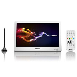 Lenco LED TV portable - 10 Inch - DVB-T2 TFT-1038WH Blanc 