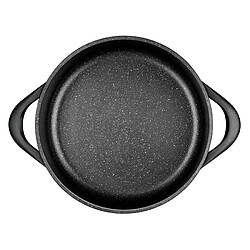 Acheter Batterie de Cuisine Induction 6 pièces Aluminium Fonte, 3 Casseroles, Couvercles, , Noir, Smile, MGK-18