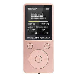 Wewoo Lecteur MP3 2019 Mode Portable MP4 Son sans perte de musique Enregistreur FM baladeur mini Prise en charge la musique, radio, enregistrement, 3 pas mémoire (Rose)