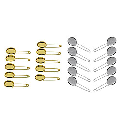 Avis 10 pièces vierges paramètres de broche revers épingle de sécurité Hijab base 16mm argent