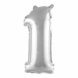 Paris Prix Ballon Gonflable Métallisé Chiffre 1 40cm Argent 