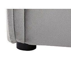 Vente-Unique Lit coffre 140 x 200 cm - Velours - Gris clair - OLERIA pas cher