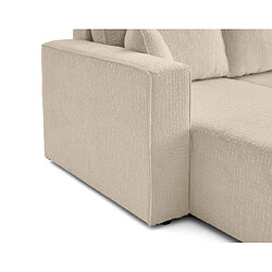 Acheter Bestmobilier Topaze - canapé d'angle réversible - 4 places - convertible avec coffre - en tissu velours relief