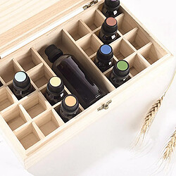 25 Slots Huile Essentielle Boîte de Rangement En Bois Aromathérapie Affichage Carry Case Organisateur avec Compartiments et Petit Coffre-Fort pour le pas cher