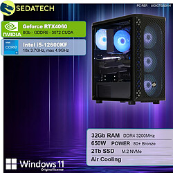 Sedatech PC Gamer Pro • Intel i5-12600KF • RTX4060 • 32Go RAM • 2To SSD M.2 • Windows 11