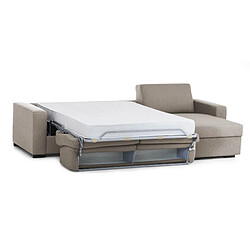 Acheter Autrement Talamo Italia Canapé-lit d'angle Elisabetta, Made in Italy, Ouverture pivotante avec matelas et filet inclus, avec péninsule conteneur réversible, avec accoudoirs standard, Cm: 280x95h90, Couleur gris tourterelle