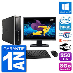 PC HP 8300 Elite SFF Ecran 22" Intel G630 RAM 8Go Disque 250Go Windows 10 Wifi · Occasion 