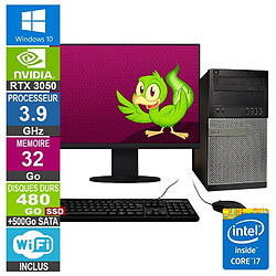 Dell PC Gamer LPG-7010 i7-3770 3.90GHz 32Go/480Go SSD + 500Go/RTX 3050/22" - Reconditionné