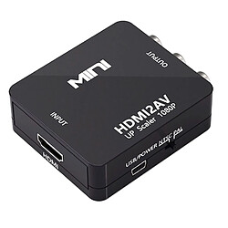 iLike HD6 Mini boîtier convertisseur numérique vers analogique entrée HDMI vers sortie 3RCA alimenté par Mini USB noir 