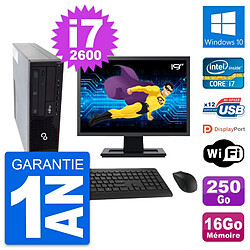 PC Fujitsu E910 DT Ecran 19" Intel i7-2600 RAM 16Go Disque 250Go Windows 10 Wifi - Occasion