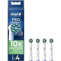 Brossettes - ORAL-B - Pro Cross Action - Pour brosse a dents - 4 unités Type de produit : BROSSE A DENTS ELECTRIQUE - Brossettes - ORAL-B - Pro Cross Action - Pour brosse a dents - 4 unités